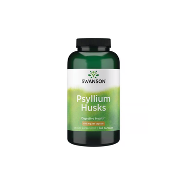 Swanson Psyllium Husks 610 mg 300 Capsules provide soluble fibre to support your digestive system and overall digestive health.
